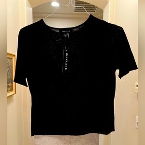 NWT Silkland 100% Silk lightweight crop top size Medium.